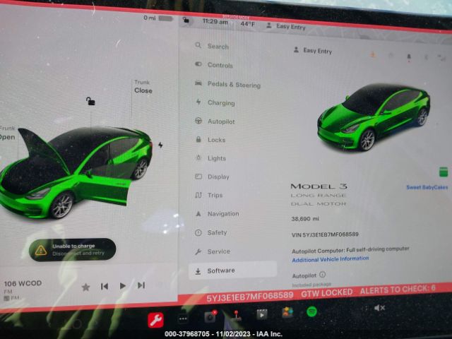 2021 TESLA MODEL 3 5YJ3E1EB7MF068589 Photo 6