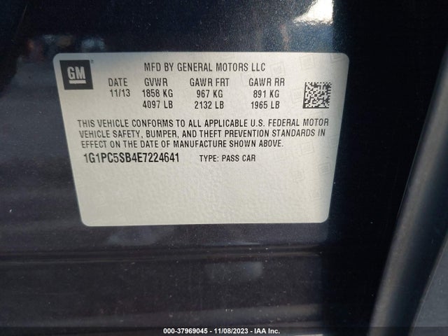 Chevrolet Cruze 1lt 2014 1G1PC5SB4E7224641 Image 9
