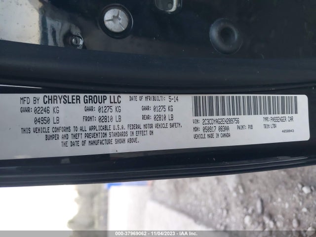 Dodge Challenger Sxt 2014 2C3CDYAG2EH289756 Image 9
