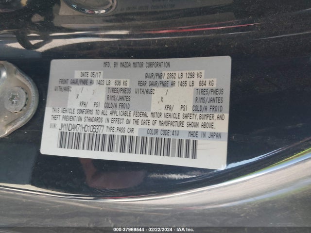 Mazda Mx-5 Miata Rf Grand Touring 2017 JM1NDAM71H0106377 Image 9