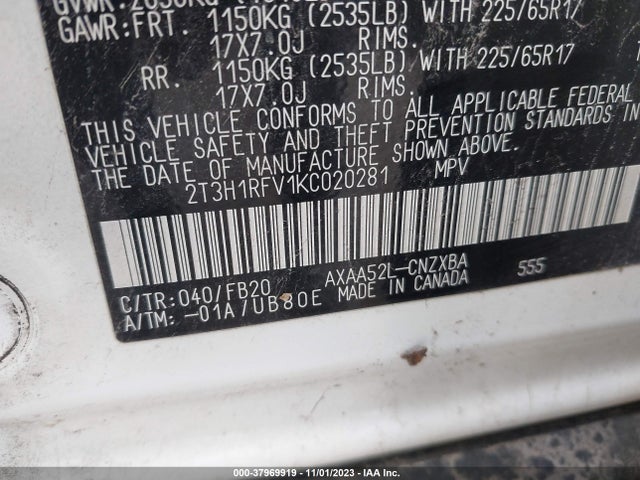 Toyota RAV4 LE 2019 2T3H1RFV1KC020281 Image 9