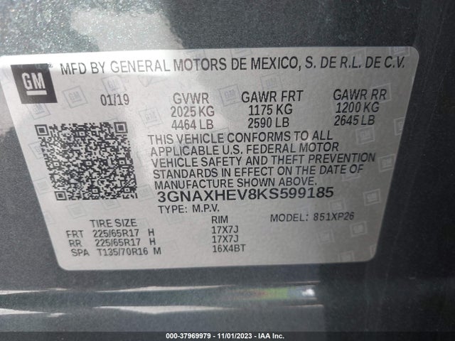 Chevrolet EQUINOX LS 2019 3GNAXHEV8KS599185 Image 9