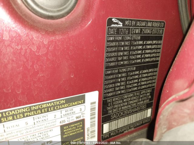 2017 JAGUAR F-PACE SADCK2BV5HA497083 Photo 8