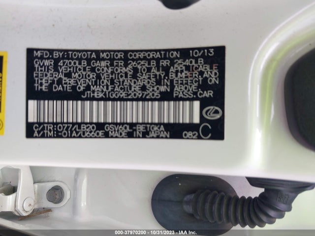 JTHBK1GG9E2097205 Lexus ES 350