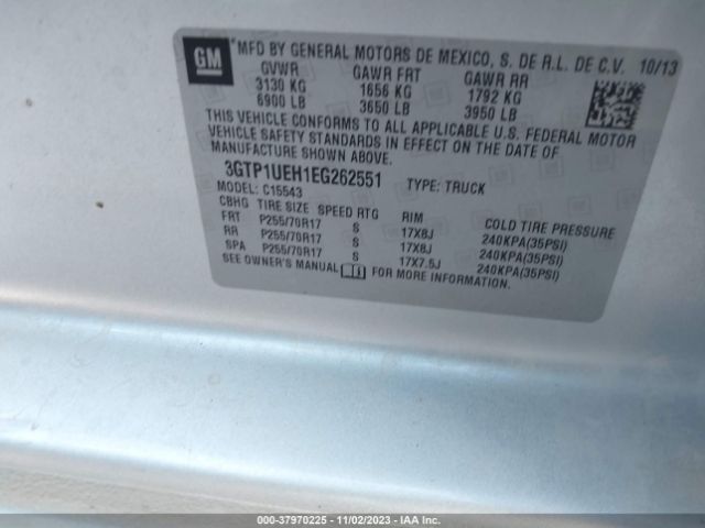 3GTP1UEH1EG262551 GMC Sierra 1500 Sle