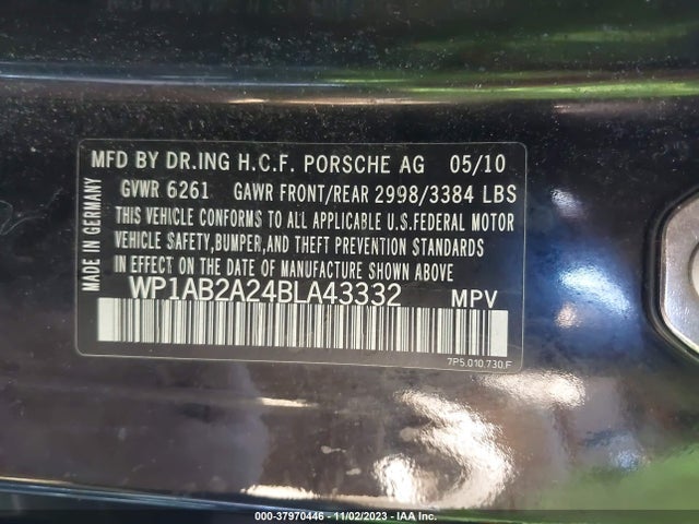 2011 PORSCHE CAYENNE WP1AB2A24BLA43332 Photo 8