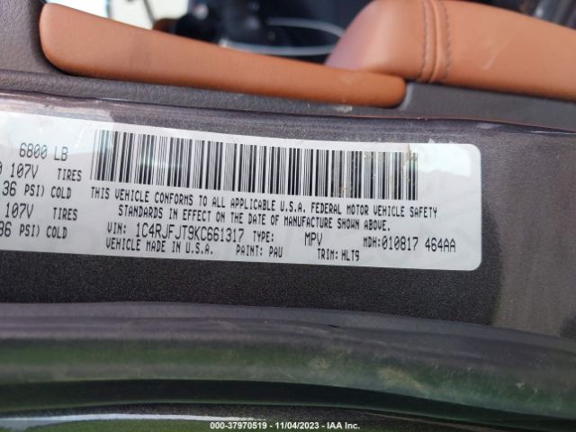 2019 JEEP GRAND CHEROKEE 1C4RJFJT9KC661317 Photo 8