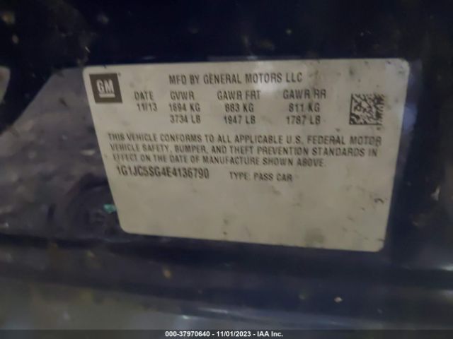 1G1JC5SG4E4136790 Chevrolet Sonic Lt Auto