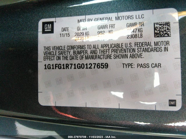 Chevrolet CAMARO 2SS 2016 1G1FG1R71G0127659 Image 9