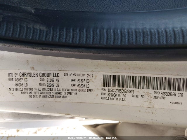 Dodge AVENGER SE 2014 1C3CDZAB5EN227821 Image 9