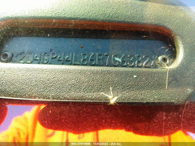 2006 DODGE GRAND CARAVAN SXT VIN: 2D4GP44L86R706382