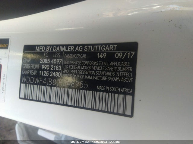 Mercedes-Benz C 300 2018 WDDWF4JB8JR348955 Image 9