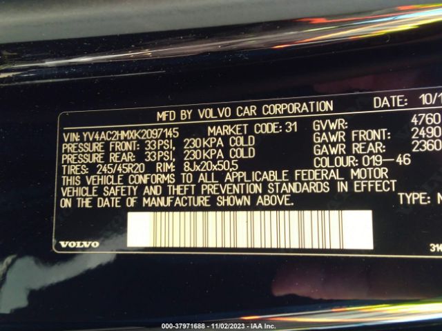 YV4AC2HMXK2097145 Volvo Xc40 T4 R-design