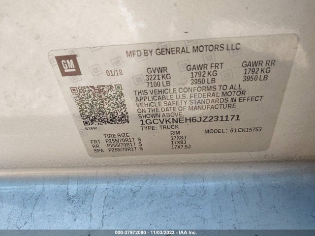 Chevrolet Silverado 1500 Wt 2018 1GCVKNEH6JZ231171 Image 9