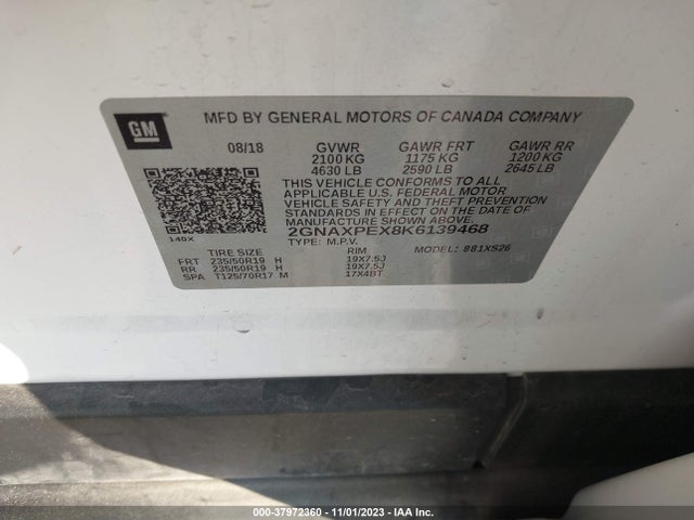 Chevrolet Equinox Premier 2019 2GNAXPEX8K6139468 Image 9