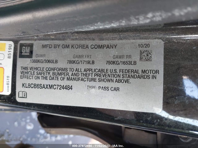 Chevrolet Spark Fwd Ls Automatic 2021 KL8CB6SAXMC724484 Image 9