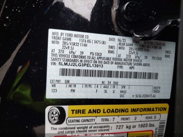 5LMJJ2LG3PEL13913 Lincoln Navigator Reserve
