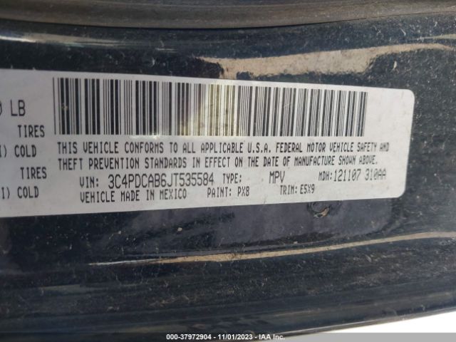 3C4PDCAB6JT535584 Dodge JOURNEY SE