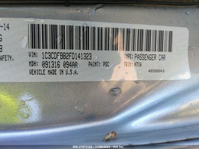 Dodge DART SXT 2015 1C3CDFBB2FD141323 Image 9