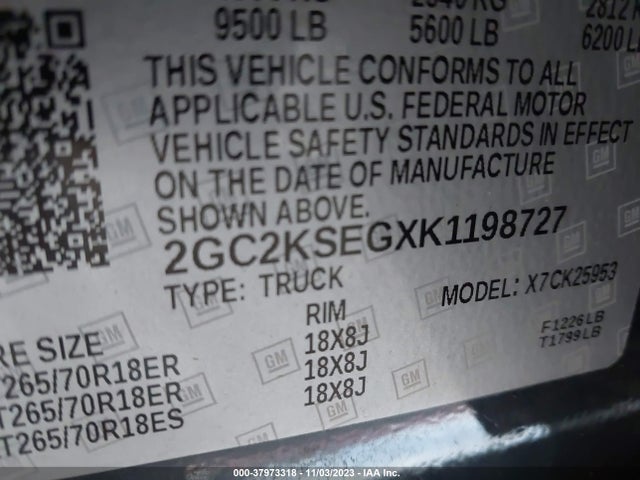 Chevrolet Silverado 2500hd Lt 2019 2GC2KSEGXK1198727 Image 9