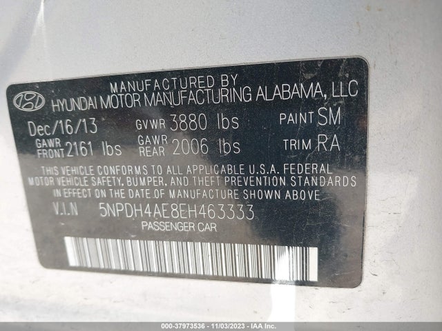 Hyundai ELANTRA SE 2014 5NPDH4AE8EH463333 Image 9