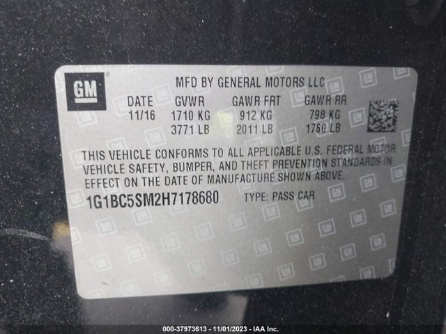 Chevrolet Cruze Ls Auto 2017 1G1BC5SM2H7178680 Image 9
