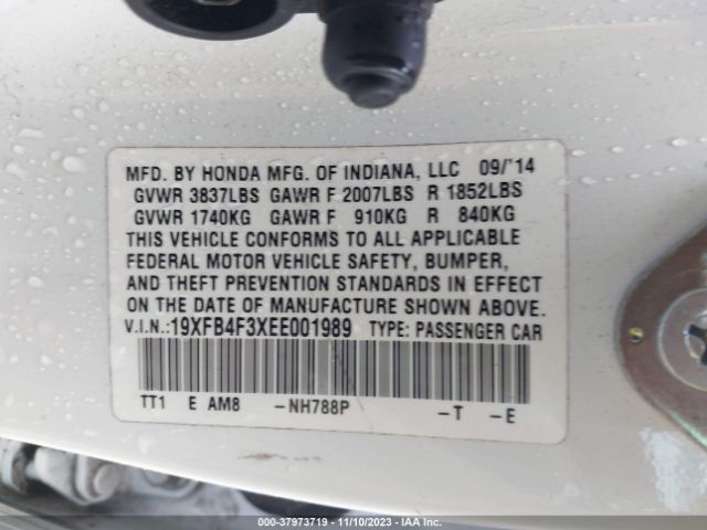 2014 HONDA CIVIC HYBRID 19XFB4F3XEE001989 Photo 8