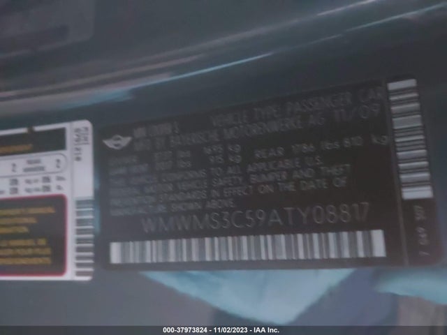 2010 MINI COOPER CONVERTIBLE WMWMS3C59ATY08817 Photo 8