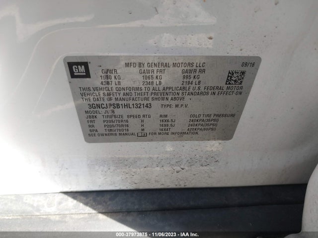 Chevrolet Trax Lt 2017 3GNCJPSB1HL132143 Image 9