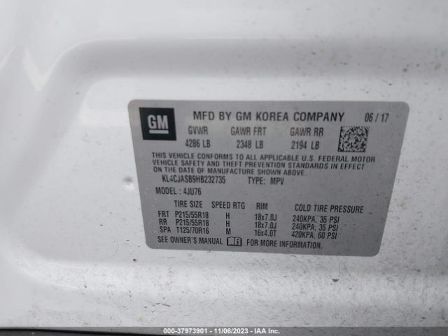 KL4CJASB9HB232735 Buick Encore Preferred
