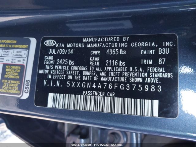 5XXGN4A76FG375983 KIA OPTIMA EX