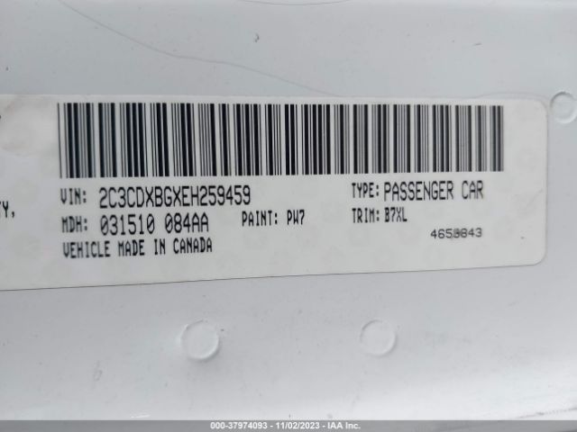 2C3CDXBGXEH259459 Dodge Charger Se