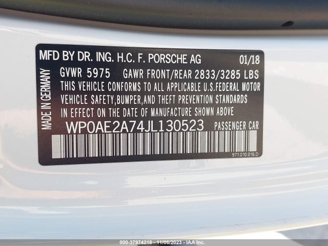 2018 PORSCHE PANAMERA E-HYBRID WP0AE2A74JL130523 Photo 8