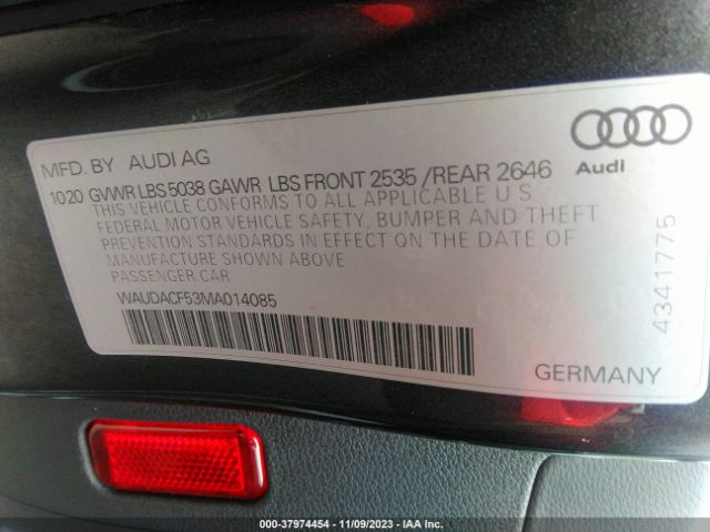 2021 AUDI A5 SPORTBACK WAUDACF53MA014085 Photo 8