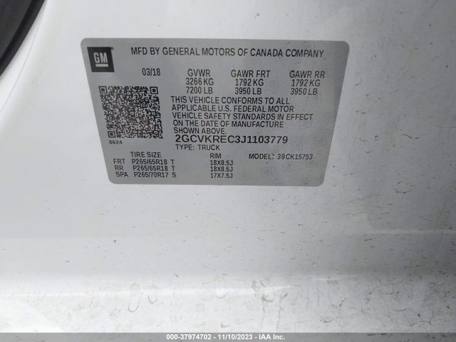 Chevrolet Silverado 1500 2lt 2018 2GCVKREC3J1103779 Image 9