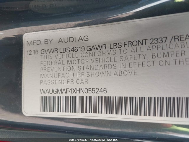WAUGMAF4XHN055246 Audi A4 2.0t Ultra Premium