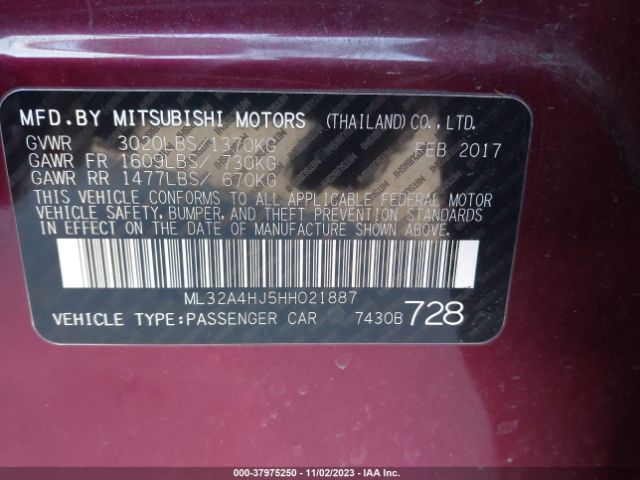 ML32A4HJ5HH021887 Mitsubishi MIRAGE SE