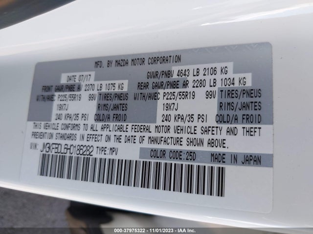 JM3KFBDL6H0186282 Mazda Cx-5 Grand Select
