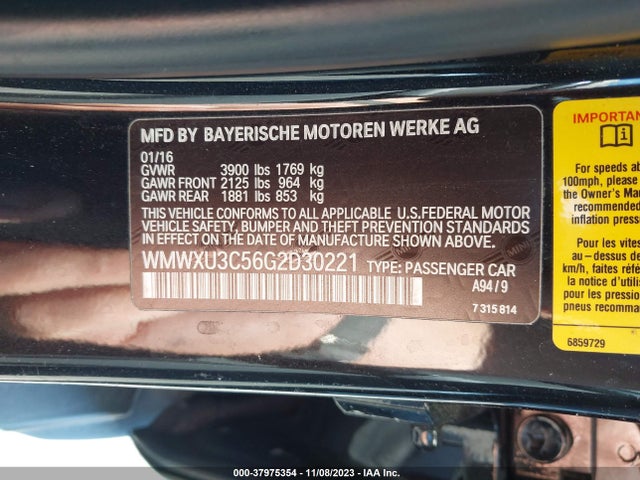 2016 MINI COOPER HARDTOP 4 DOOR WMWXU3C56G2D30221 Photo 8