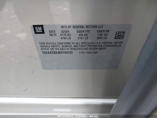 1G6AX5SX4E0194193 Cadillac CTS LUXURY