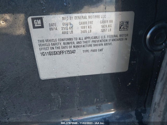 Chevrolet Malibu 2lz 2015 1G11G5SX3FF175347 Image 9