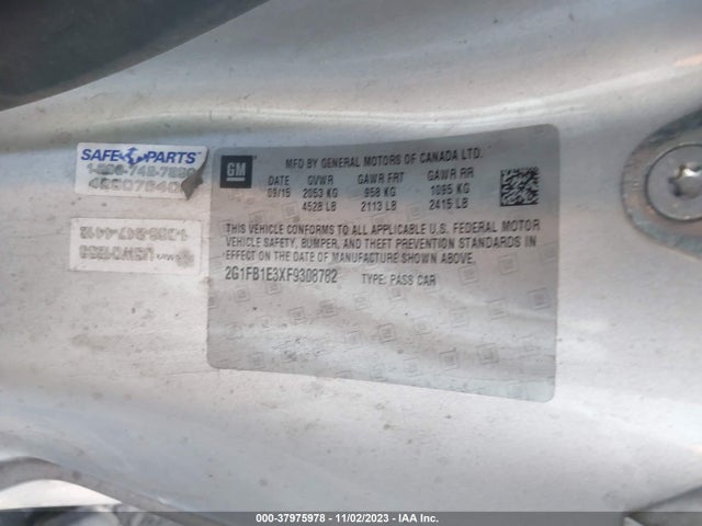 Chevrolet Camaro 2ls 2015 2G1FB1E3XF9308782 Image 9
