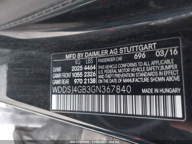 WDDSJ4GB3GN367840 Mercedes-Benz CLA 250 4MATIC