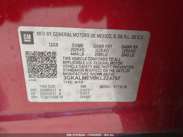 GMC Terrain Sle 2019 3GKALMEV0KL224757 Image 9