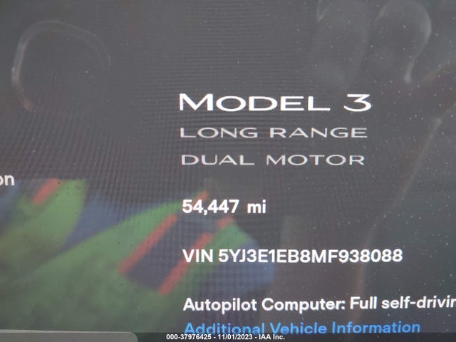 Tesla Model 3 Long Range Dual Motor 2021 5YJ3E1EB8MF938088 Image 15