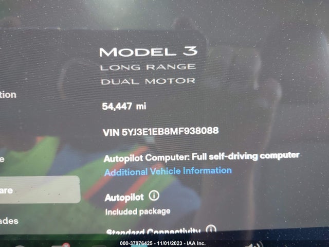 Tesla Model 3 Long Range Dual Motor 2021 5YJ3E1EB8MF938088 Image 7
