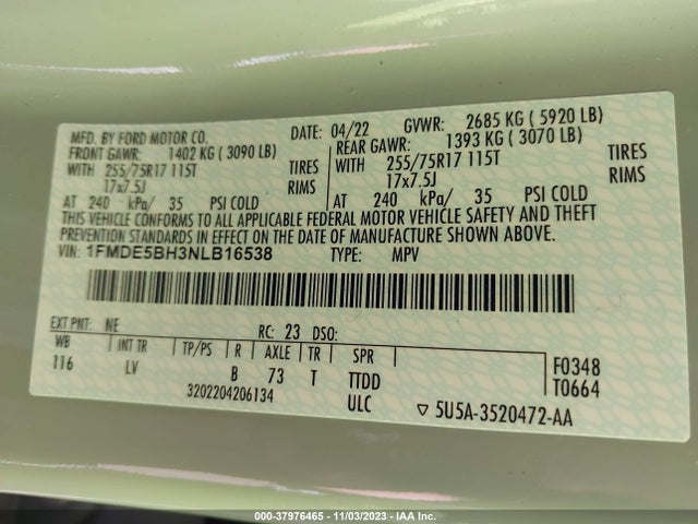 Ford Bronco Big Bend 2022 1FMDE5BH3NLB16538 Image 9