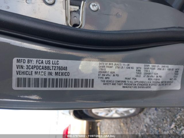 3C4PDCAB8LT276048 Dodge Journey Se Value