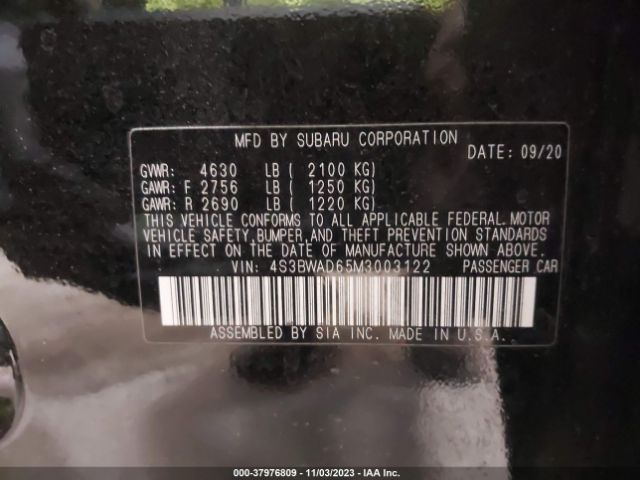 4S3BWAD65M3003122 Subaru Legacy Premium