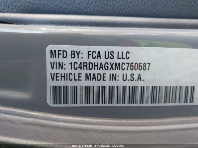 1C4RDHAGXMC760687 Dodge Durango Sxt Rwd